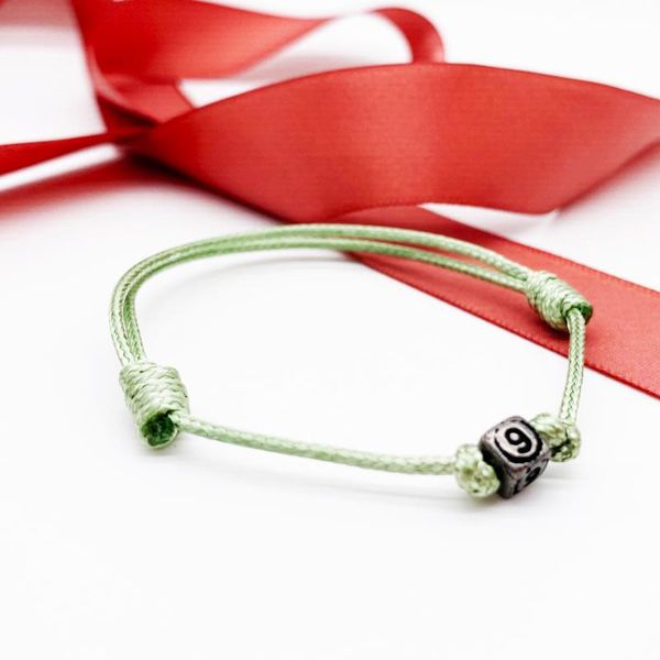 

wholesale vintage stainless steel beads green wax string bracelets adjustable size handmade jewelry 50pcs/lot+ing, Golden;silver