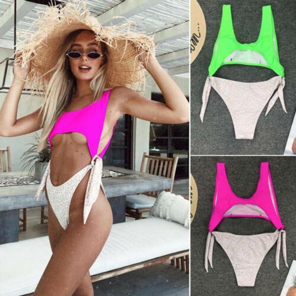 

women bikini set hollow solid color swimsuit swimwear bathing suit sunsuit