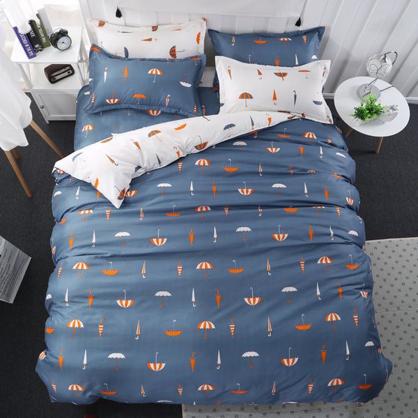 

home textile summer autumn gray color umbrella series bed linens 4pcs bedding sets bed set duvet cover sheet mans cover set