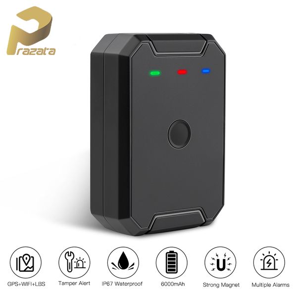 

prazata car gps tracker gsm gps locator waterproof ip67 remote control at1 lbs wifi positioning magnet voice monitor app