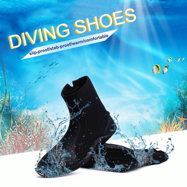 

diving shoes fishing sneakers beach neoprene scuba boots anti-slip soft zip aqua shoes on for outdoor water sports swimming