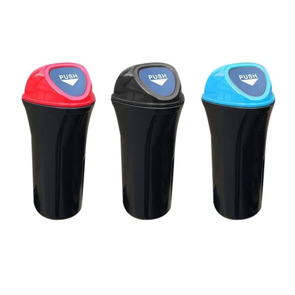 

minimalist plastic automobiles storage bag accessories auto door seat back visor trash bin easy to use with spring cover