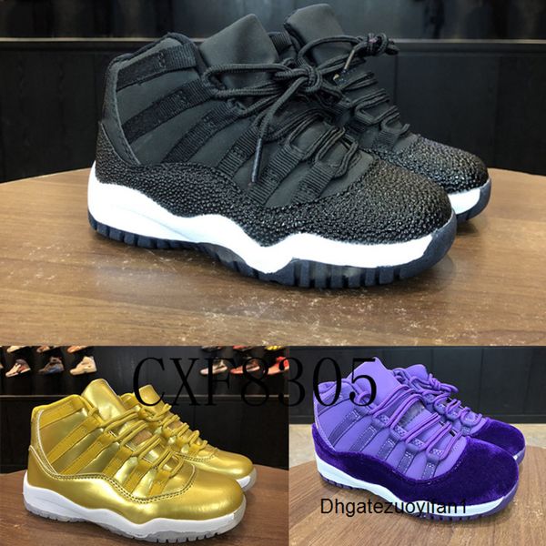 

11 kids low basketball shoes outdoor sports shoes children sneakers gym red chicago midnight navy boy girls 11s athletic designer shoes