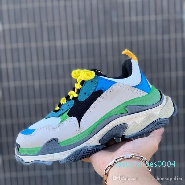 

paris platform old shoes triple s casual shoes designer men and women tripler casual shoes mixed color triple sneakers ac04, Black