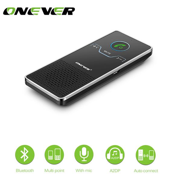 

onever wireless handsbluetooth car kit elegant hands calling transmitter car speakerphone with charger white black