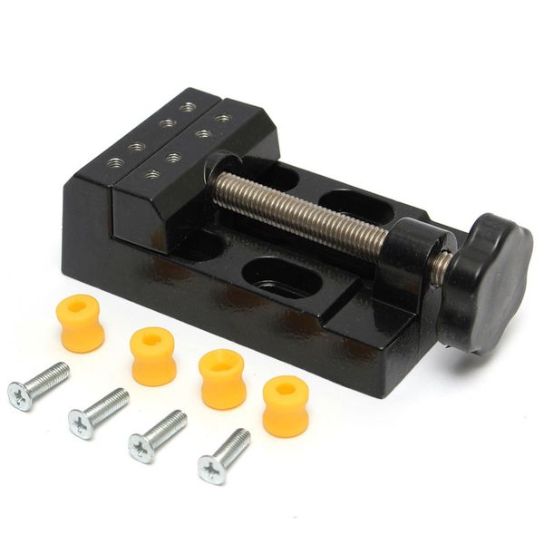 

1pcs black jaw bench clamp mini drill press vice micro clip flat vise diy hand tools carving bench clamp drill 125x62x36mm