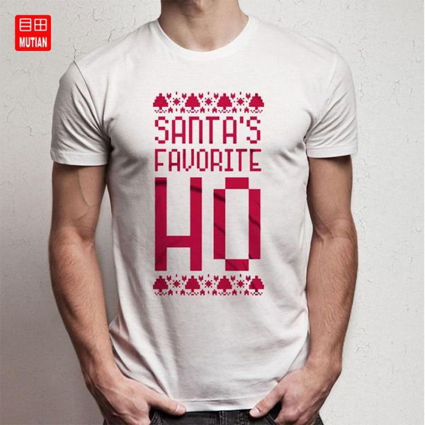 

санта любимый герой рождественская пародия футболка, White;black