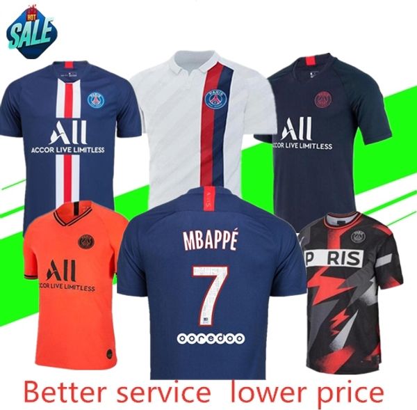 

maillots de foot 19 20 psg soccer jersey 2019 2020 paris mbappe jersey camisetas football kit shirt men kids sets, Black;yellow