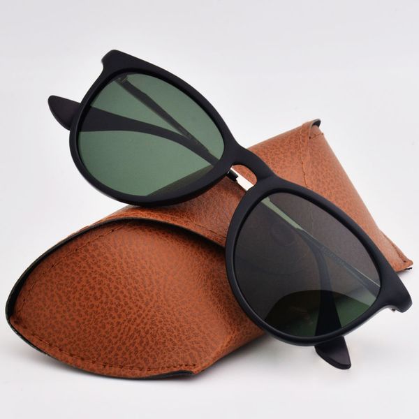 

4171 polarized sunglasses men women brand designer uv400 lens eyewear erika sun glasses with original leather case and box, White;black
