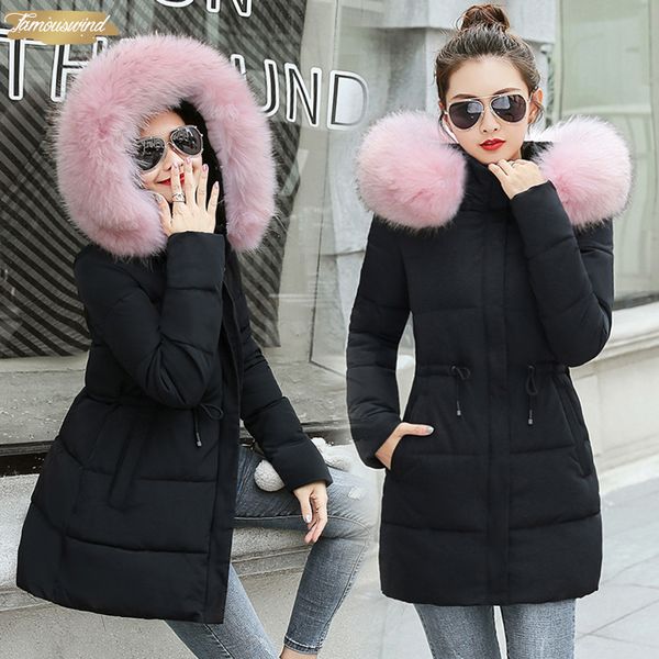 

куртка зима женщина 2019 новые длинные пиджаки для женщин зимней вниз женщины куртка теплой зимы пальто женщина поддельного fox ветровка, Black