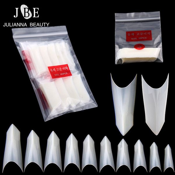 

500 pcs 3d design sharp professional nail tips clear/nature triangle french fake nail tips manicure arcylic art designs, Red;gold