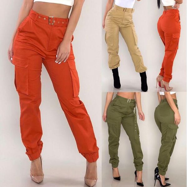 

women's pants & capris autumn spring camo trousers casual army long sports joggers cargo combat jeans cool s-2xl, Black;white
