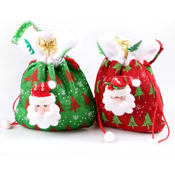 

creative santa claus snowman 3 styles options candy gift bags for party christmas tree wedding home decoration supplies