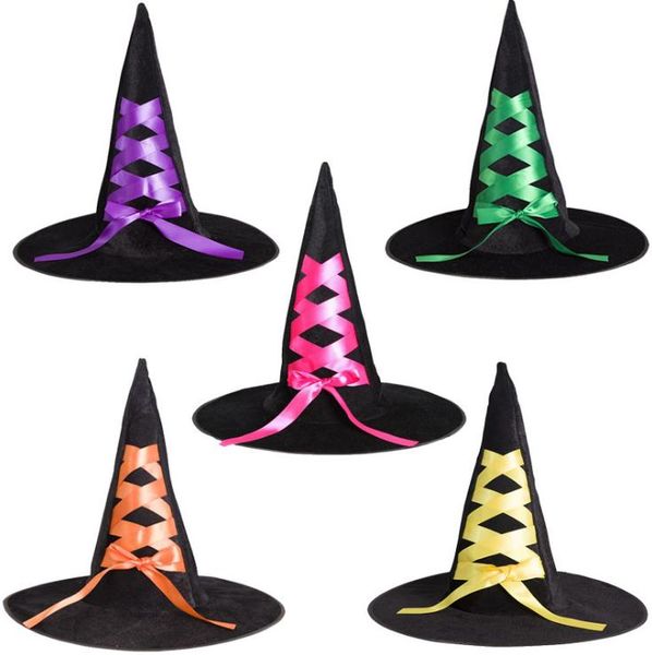 

gift halloween party party witch witch hat print black neck ribbon velvet ribbon hat