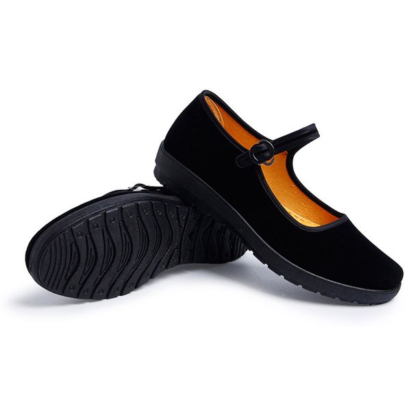 

traditional chinese old beijing shoes fabric women flats massage l work casual canvas shoes ancient drama props performances