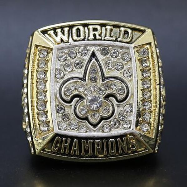 

оптовая super bowl 2009 jewelry нового saints champion кольцо стали пленки высокого качества моды, Golden;silver