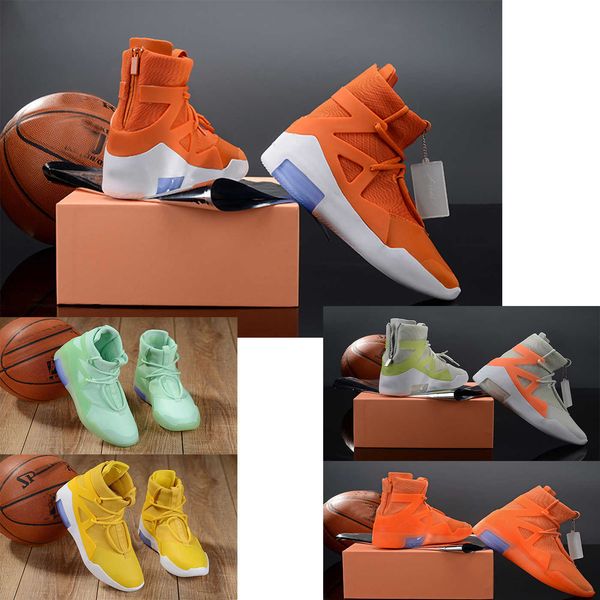 

fear of god 1 basketball shoes airing orange pulse light bone amarillo white fog fear of god 1 frosted spruce casual shoes