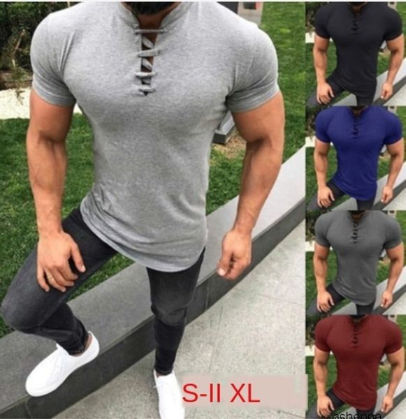 

mens designer t shirt wear rope keyhole short sleeve male t shirt72wmh, White;black