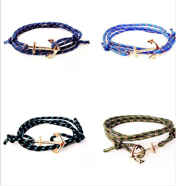 

якорь бесконечность браслет мода многослойная веревка браслет для женщин и мужчин высокого качества том надежда paracord браслеты дружбы cny, Golden;silver