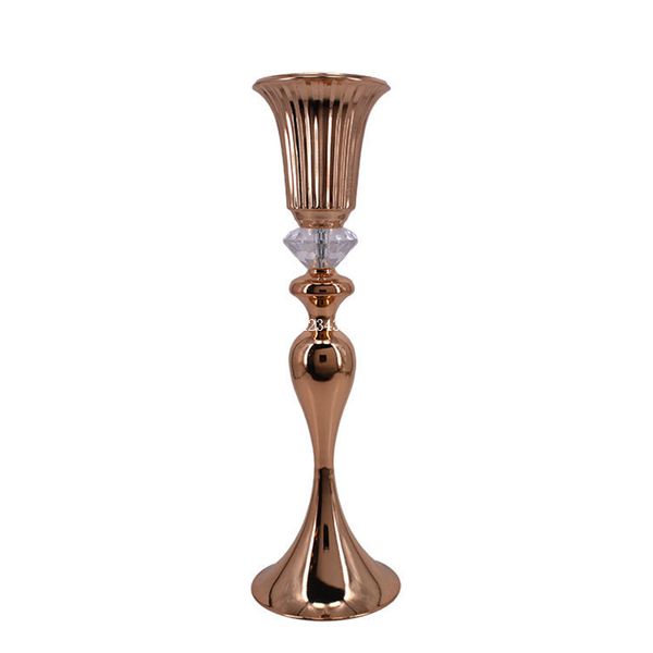 

10pcs wedding flower vase golden серебристые таблица цветов подставка для свадьбы украшение благоприятная кристалл centerpiece 55см (21,6