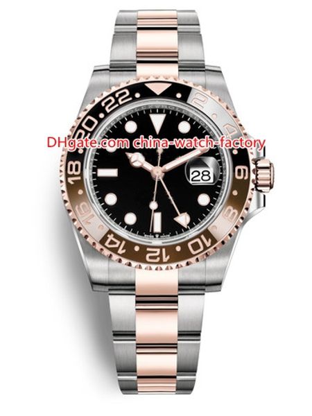 

10 style elling 40mm gmt ii 126711 116710 126710 116718 116713 126715 asia 2813 movement automatic mens watch watches, Slivery;brown