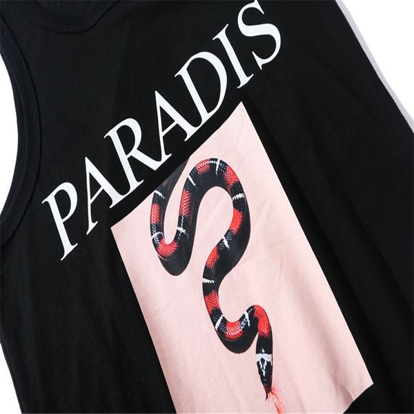 

snake print hip hop trend tank harajuku bf street wind print sports tank men and women couple loose gym sleeveless, White;black