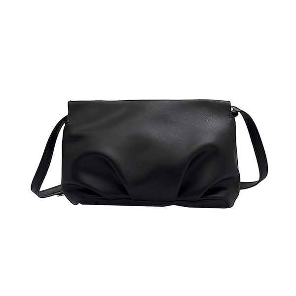 

pleated style bag luxuryÂ handbagsÂ womenÂ bagsÂ designer pu leather zipper casual bag shoulder small square hand #ax