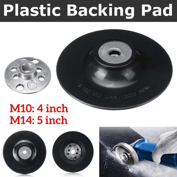 

4 inch/5 inch 100/125mm m10/m14 thread backing pad for sander polishing machine sanding disc angle grinder polisher