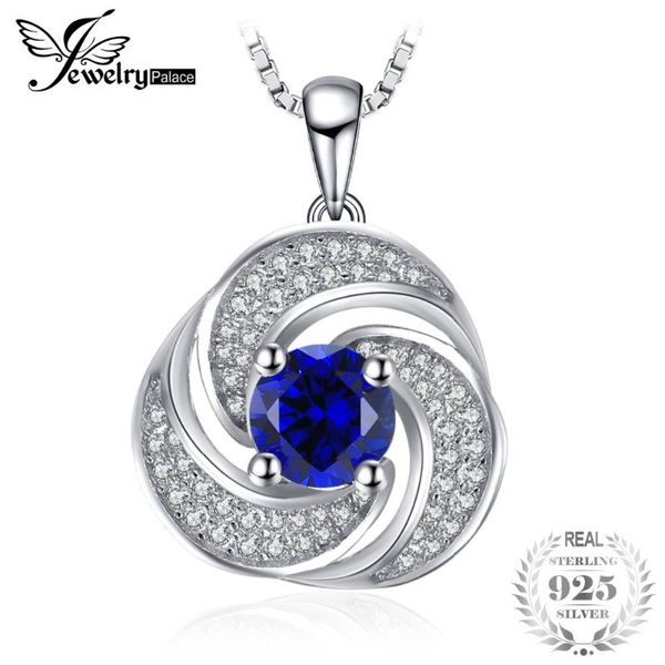 

jewelrypalace 1.9ct created sapphire pendant necklace genuine 925 sterling silver pendant for women not include a chain