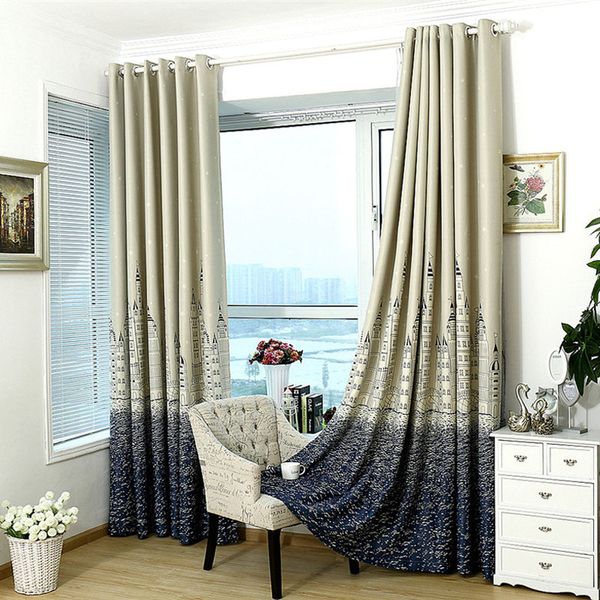 

window treatment castle modern curtains silver stamping heavy thick blackout curtain living room bedroom insulation curtain home decor