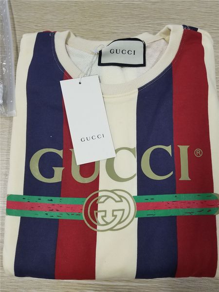 

mens designer hoodies luxury letter g sweatshirts fashion stripe print pullover casual crew-neck for women couple 2019, Black