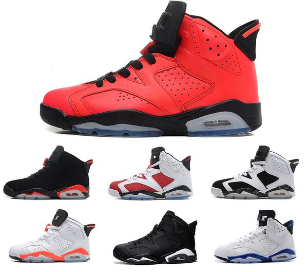 

new mens basketball 6 shoes carmine black cat infrared sports blue olympic slam dunk oreo angry bull 6 sneakers athletics boots