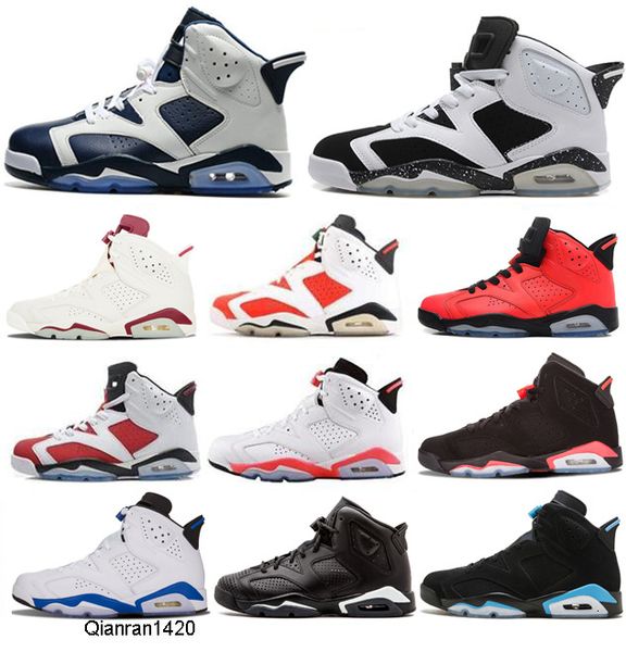 

with box 6 6s infrared olympic oreo basketball shoes men black cat white infared unc sport blue angry bull 6 outdoor sport sneakers