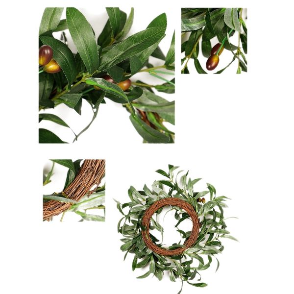 

simulation green plant olive branch wreath door hanging wall hanging home decor other festive party supplies