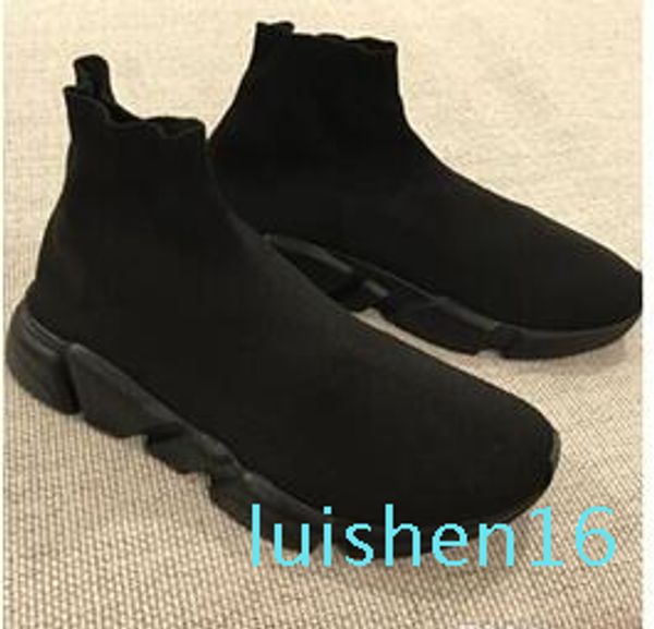 

2018 fashion personality elastic casual shoes men women with the same couple lightweight shoes l16, Black
