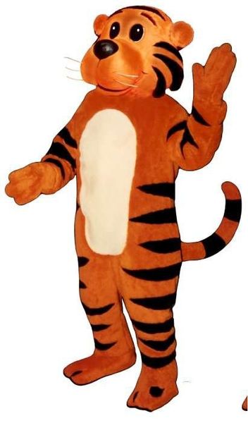 

custom orange tiger mascot costume ing, Red;yellow