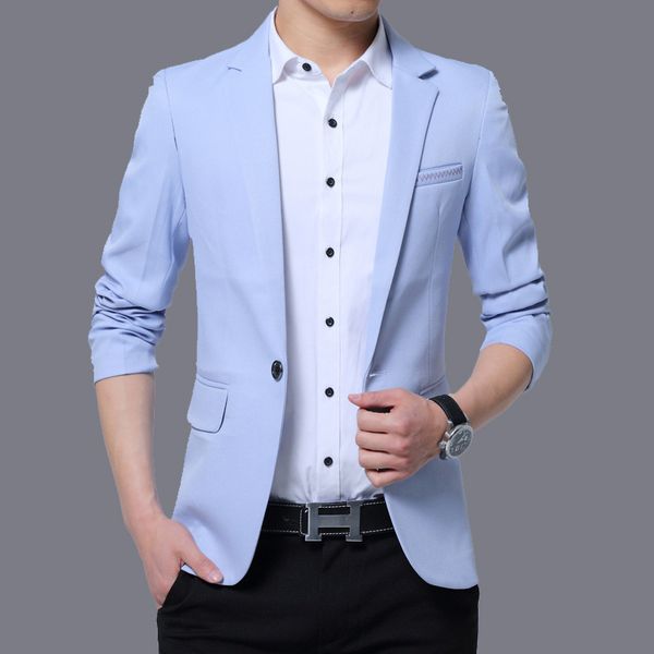 Ternos dos homens blazers moda casual blazer terno jaqueta noivo casamento para homens negócios azul e preto após as fendas s-5xl