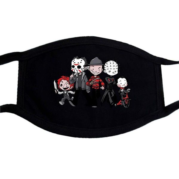 

ghost camp monster printing masks protective reusable windproof anti dust mask washable face cover protection mouth-muffle mazza