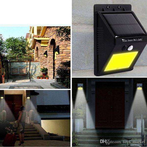 

new 20 led solar power spot light motion sensor outdoor garden wall light security lamp gutter
