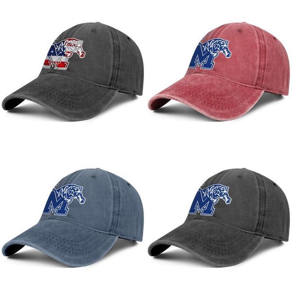 

мемфис тигры эффект флаг логотип черные мужские и женский бейсбол джинсовой крышка дизайна установлены гольфы прохладно команды лучше персон, Blue;gray