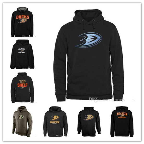 

new anaheim ducks mens sweatshirt salute to service sideline therma performance pullover hoodie black hockey jersey ing, Blue;black