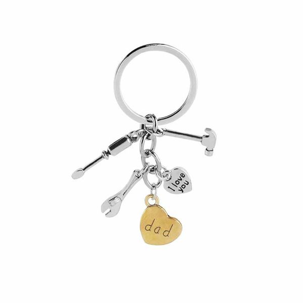 

dad i love you creative gadget key chain pendant, Silver