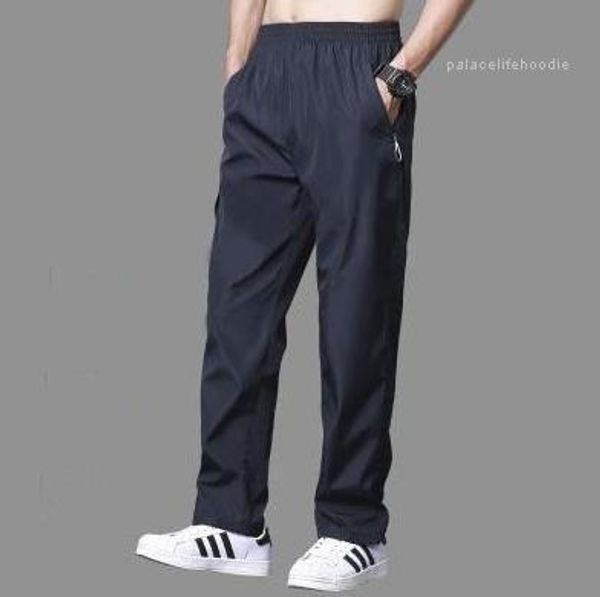 

hombre breathable mens thin pants causal solid relaxed track sweatpants joggers elastic waist straight pants pantalon, Blue