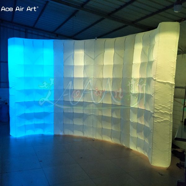 

Lighted led inflatable photo booth ca e inflatable backdrop wall dj booth wall for photograph for france for adverti ing with logo