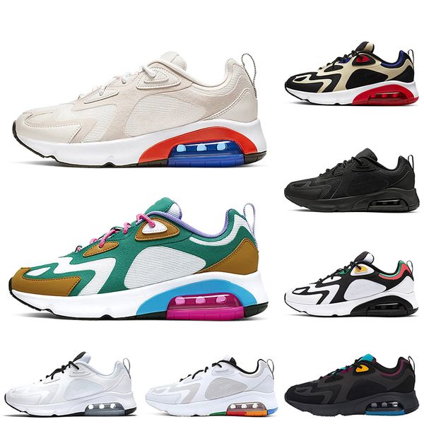 

2019 new air mat 200s camping & hiking mens running shoes bordeaux black white university blue maxes 200 cushion sneakers eur 40-46, White;red