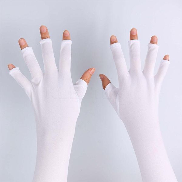 1 par UV Proteção Nail Art Anti UV Glove para Lâmpada UV Lâmpada de Radiação Manicure Nail Art Secador Dispositivo