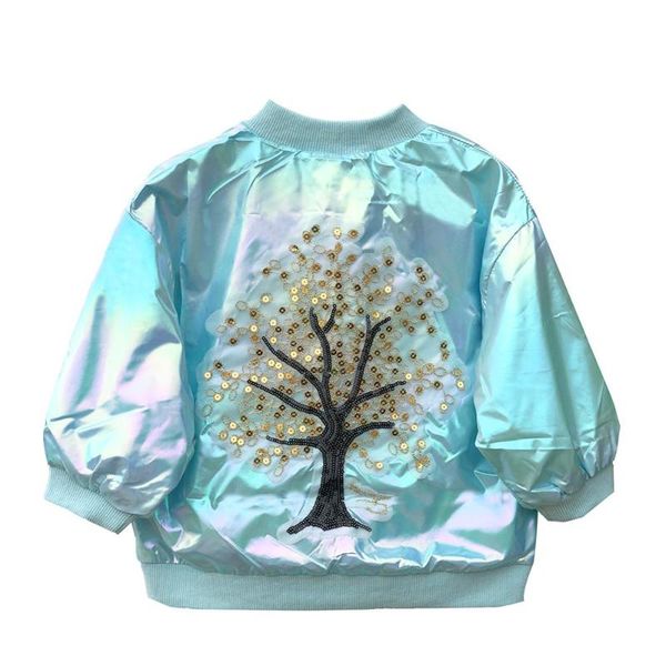 

2-6years spring autumn summer toddler girls little baby girls jacket outfit shinning colorful jackets coat, Blue;gray