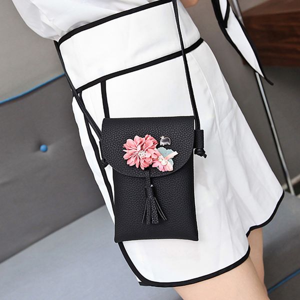 

sleeper #501 2018 women applique floral mini handbag phone bag shoulder bag messenger purse sweet design small ing