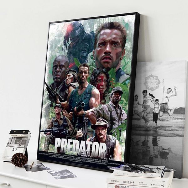 

poster and prints arnold schwarzenegger the monster horror movie art canvas wall pictures for living room home decor