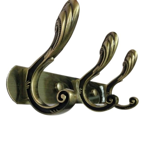 

wall mounted hook coat robe hat clothes aluminum alloy dark green 5 hooks, 3 hooks hanger towel rack